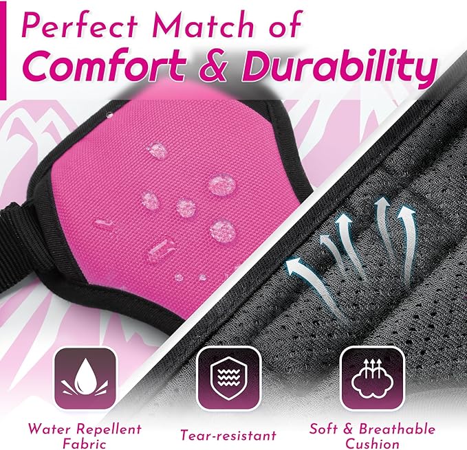 Eagloo Dog Harness Large Breed, No Pull Service Vest with Reflective Strips and Control Handle, Adjustable and Comfortable for Easy Walking, No Choke Pet Harness with 2 Metal Rings, Rose Red, XL-PawvioPets