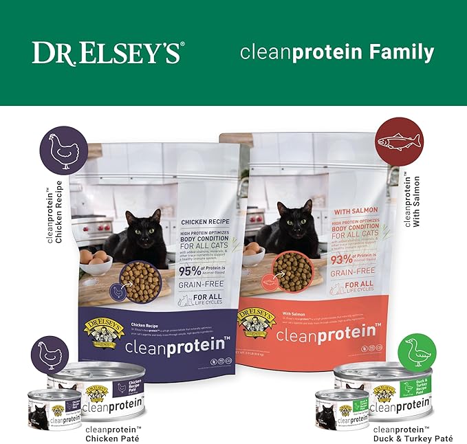 Dr. Elsey's cleanprotein Duck Recipe Wet Cat Food Case of 24, 2.75 oz Canned Food-PawvioPets