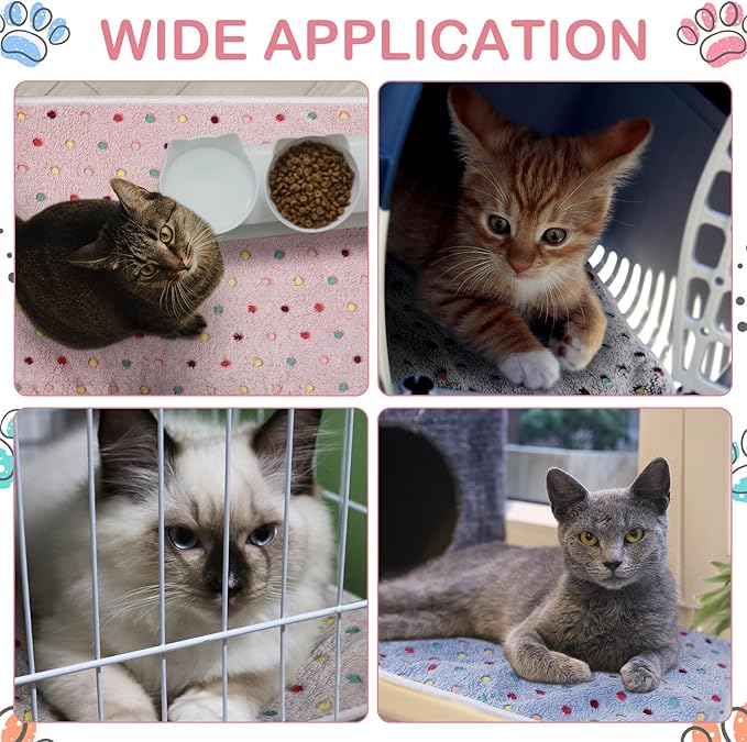 4 Pcs Waterproof Guinea Pig Blankets Washable Small Animal Fleece Bedding Absorbent Guinea Pig Cage Liners Reusable Pet Pee Pad Sleep Mat Pad Cover for Hamster Ferret-PawvioPets