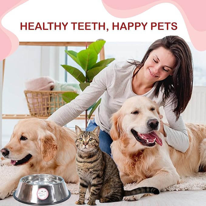 Dog Breath Freshener Powder for Water – Cat & Dog Dental Care Water Additive, Natural Plaque & Tartar Remover, Bad Breath Eliminator, Easy No-Brush Oral Hygiene – 45 Servings, Vet Recommended-PawvioPets