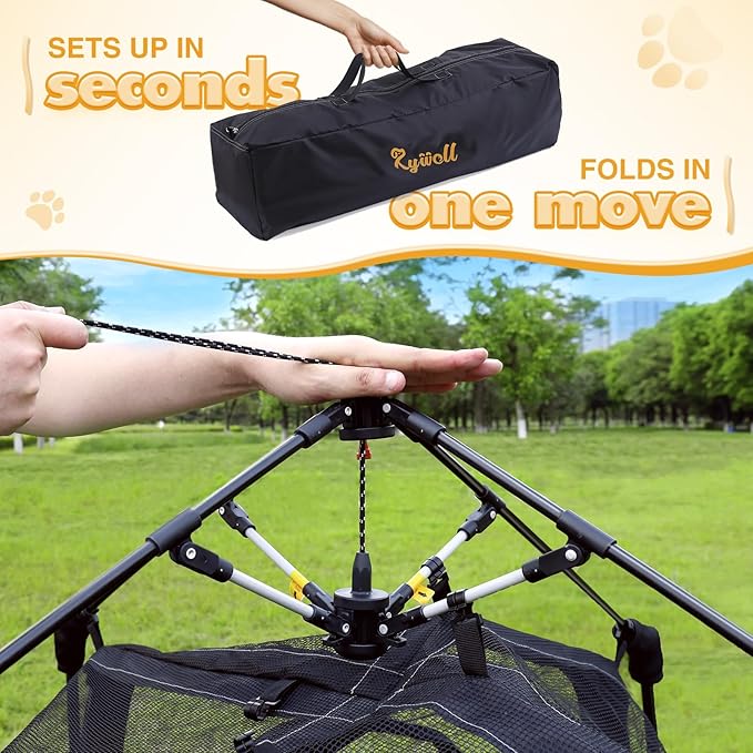 Extra Large Catio Outdoor Cat Enclosure, Rywell 3-Tier Spacious Outdoor Cat Tent, Weatherproof&Sunproof with 5 Windows, Foldable Cat Enclosure for Patio, Camping, Indoor(Includes Carry Bag)-PawvioPets