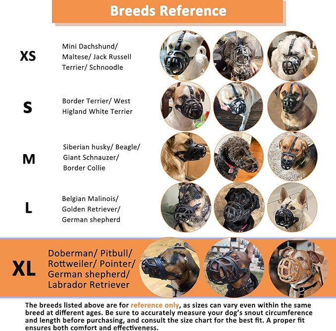 BARKLESS Dog Muzzle, Basket Muzzle for Biting, Chewing and Scavenging, Humane Cage Mouth Cover, Perfect for Grooming and Training Large Aggressive Reactive Dogs (XL, Brown)-PawvioPets