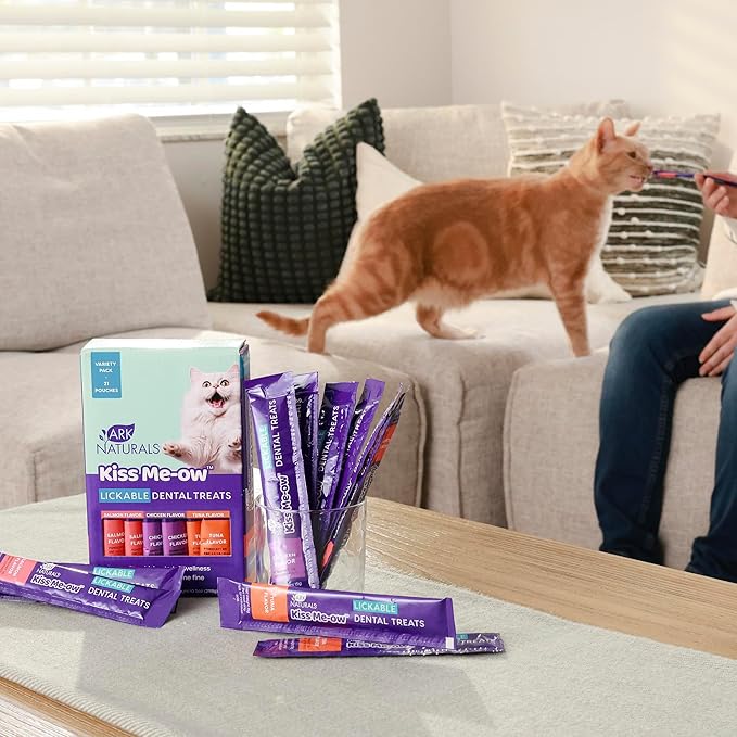 Ark Naturals, Kiss Me-Ow Lickable Variety Pack, 21 x 0.5 oz Assorted Tubes-PawvioPets