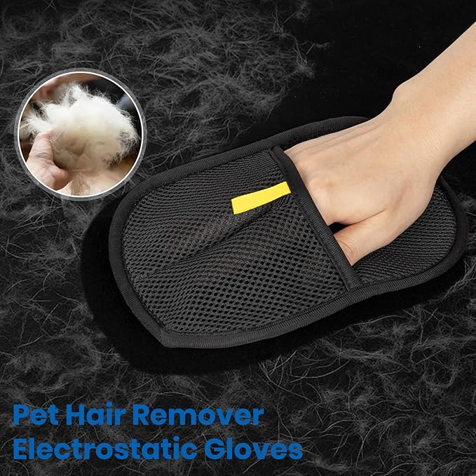 2Pcs Pet Hair Removal Glove, Electrostatic Gloves Pet Hair, Reusable Cat Hair Remover Glove, Upgraded Hair Removal Tool-PawvioPets