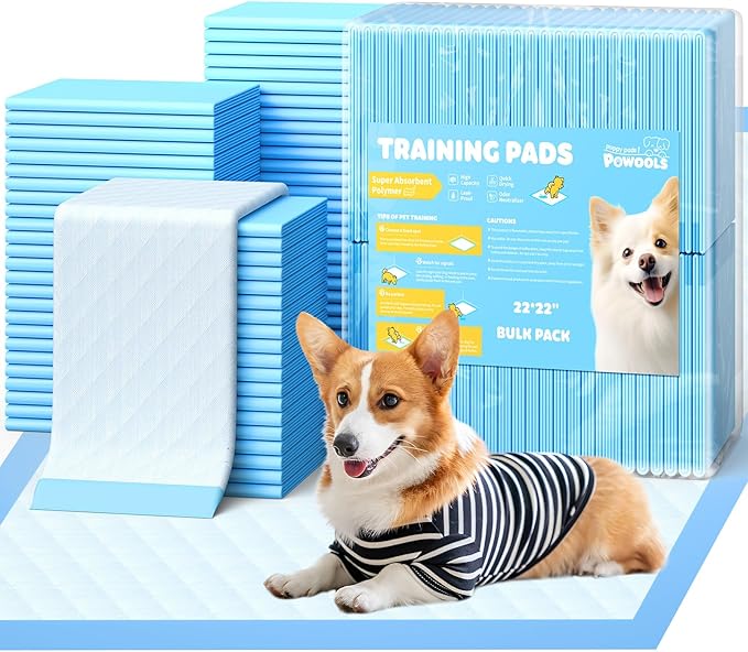 150-Pack Large Puppy Pads - 22'' x 22'' Pee Pads for Dogs Potty Training with Leak-Proof Quick-Dry Design, 6-Layer Dog Pads Large, Blue-PawvioPets