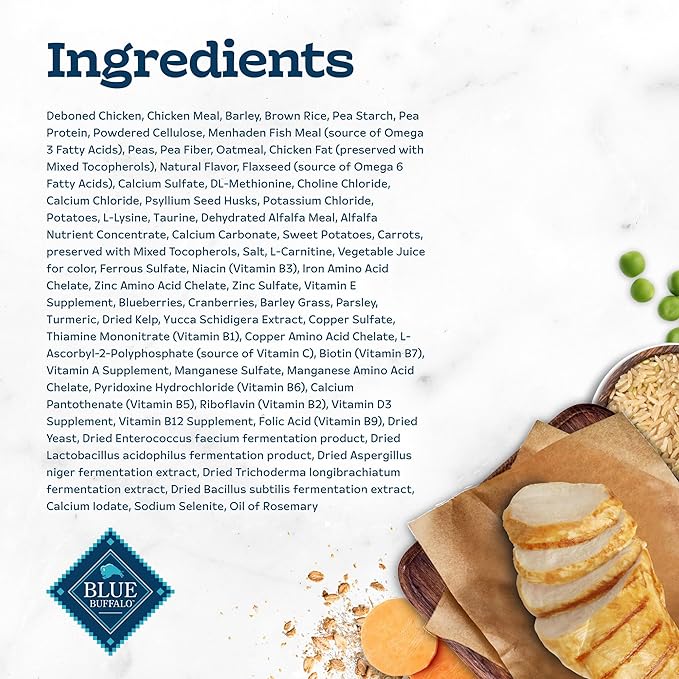 Blue Buffalo Tastefuls Weight & Hairball Control Natural Dry Food for Adult Cats, 3-lb. Bag-PawvioPets