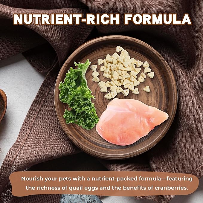 Freeze Dried Chicken & Kale Cube Cat & Dog Treats Biscuits, Dehydrated High Protein Weight Control Traing Treats for Small Dogs Cats 1.8 Ounce-PawvioPets