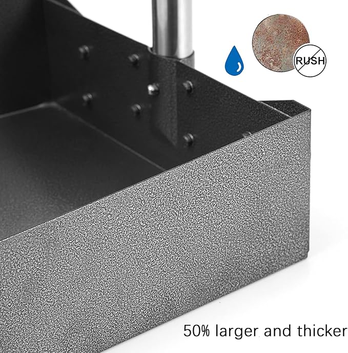 Dog Pooper Scooper for Large Dogs, Metal Aluminum Tray and Spade Poop Scoop Set with Adjustable Stainless Steel Long Handle, Pet Waste Removal Heavy Duty Poop Scooper-PawvioPets