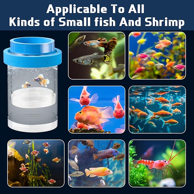 2 Pcs Breeder Box for Fish Tank Aquarium Breeder Separation Net Breeding Box with Suction Cup for Small Fish Shrimp Clownfish Guppy-PawvioPets