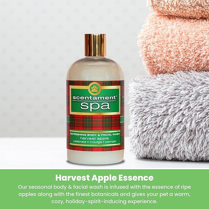 Best Shot Scentament Spa Seasonal Facial & Body Wash, Harvest Apple, 16 oz-PawvioPets