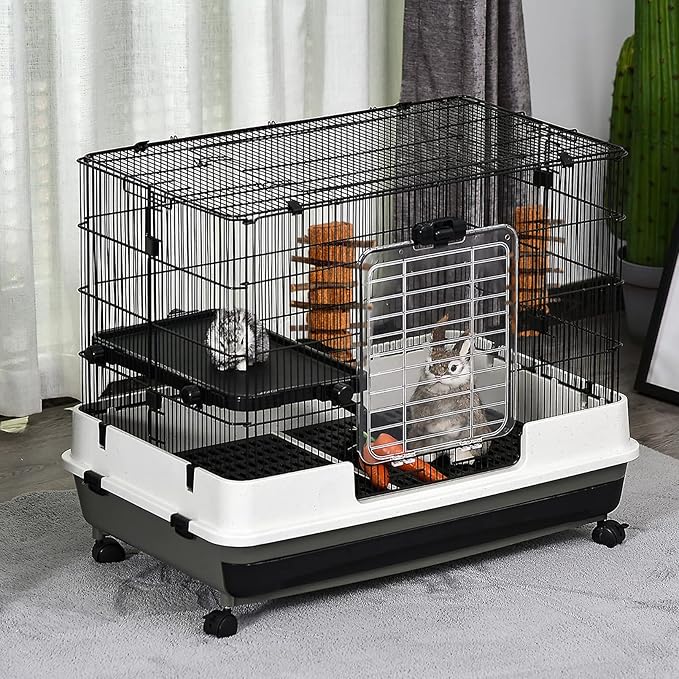 Bunny Carrot Cake Chew Toys,Rabbit Teeth Grinding Hanging Chinchillas Molar Toy Improve Dental Health Natural Apple Sticks for Guinea Pigs Rats Hamsters Gerbils(4 Packs)-PawvioPets