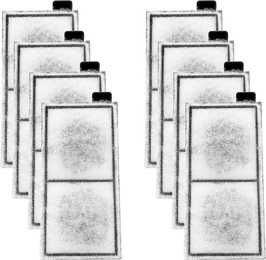 AQQA 8 Pack Aquarium Replacement Filter Cartridge Fish Tank Filter Cartridge for Aquarium Internal Filter (Large)-PawvioPets