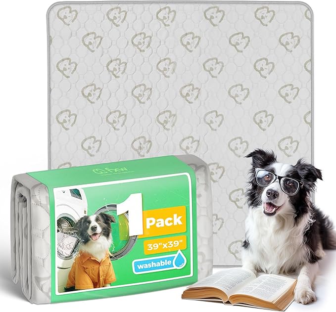 FXW Washable Pee Pads for Dogs, Puppy Pads with Super Absorbent, Specifically Designed for Potty Training, 39" Square, Khaki, 1 Pack-PawvioPets