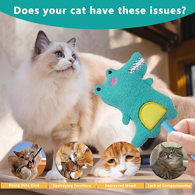 3pcs Safe Cat Rope Toy with Catnip,Teeth Clean Toy for Cat, Cat Chew Toys for Indoor Cat,Kitten Interactive Toys-PawvioPets