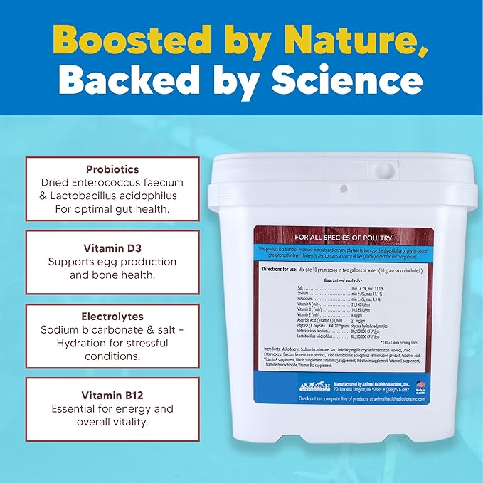 Equerry's Flock PRO Chick Boost Probiotic - Probiotics, Vitamins, Minerals and Electrolytes for Chickens | Chicken Vitamins and Supplements for All Poultry - 5lb-PawvioPets