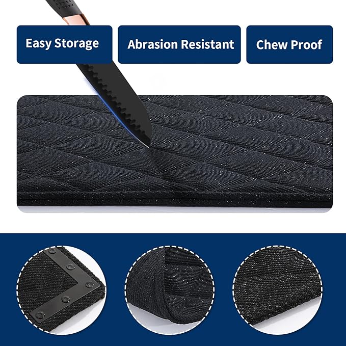 BALAPET Durable Chew Proof Dog Bed with Metal Rivet Corner for Medium Dogs, Stable Kennel Pad Mat for Teething Puppy, Durable Indoor Outdoor Crate Pad for Medium Dog Crates, 35"x22"-PawvioPets