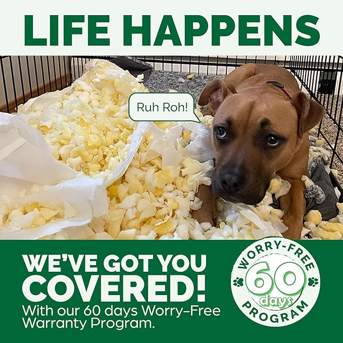 Furhaven Cooling Gel Dog Bed for Large Dogs w/ Removable Bolsters & Washable Cover, For Dogs Up to 95 lbs - Luxe Faux Fur & Performance Linen Sofa - Charcoal, Jumbo/XL-PawvioPets