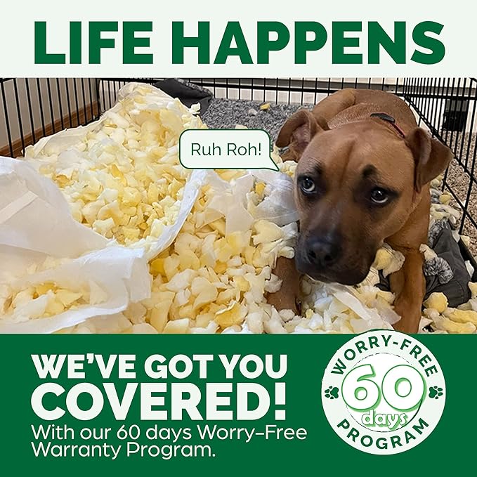 Furhaven Orthopedic Dog Bed for Large/Medium Dogs w/ Removable Bolsters & Washable Cover, For Dogs Up to 55 lbs - Faux Fur & Velvet Sofa - Harbor Blue, Large-PawvioPets