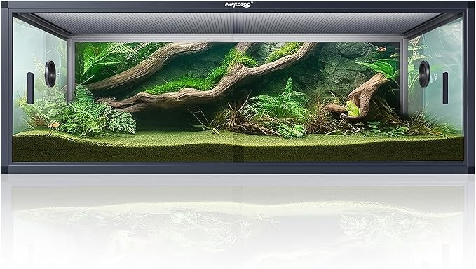 85 Gallon Reptile Tank, Front Opening Snake Tank for Easy Maintenance, Reptile Enclosure with Top Screen Ventilation 48''x24''x18''-PawvioPets