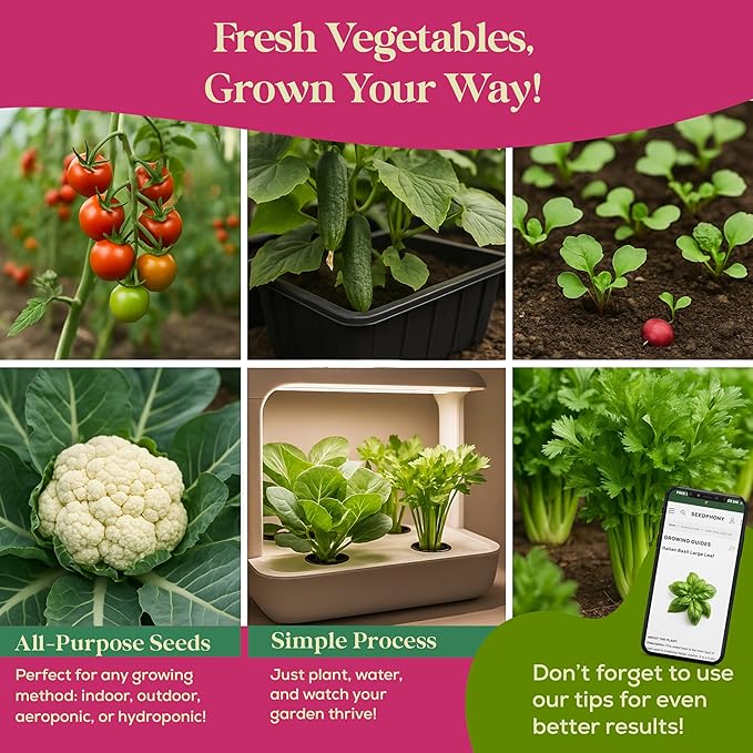 25 Gourmet Garden Vegetable Seeds Variety Pack - 14,965+ Non-GMO Heirloom Vegetables Seeds for Planting Indoor&Outdoor Home Garden Seeds - Gardening Seed Packets for Planting Vegetable Seeds-PawvioPets