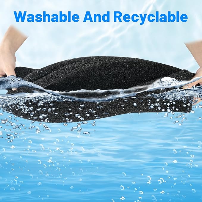 Aquarium Filter Sponge, Aquarium Filter Foam for Mechanical Filtration, Traps Large Debris & Filters Water, Cut to Fit Fish Tanks, Ponds, Turtle Tanks, Salt & Freshwater, 20x20x1 in, 20PPI-PawvioPets