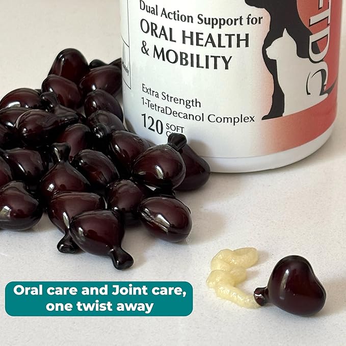 1TDC WorksSoWell Dual Action Joint Supplement for Dogs & Cats - Hip and Joint Supplement for Large Breed & Small Breed - Also Great for Oral Health - Muscle & Stamina Recovery & Arthritis - 120ct-PawvioPets