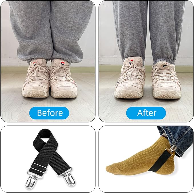 Adjustable Boot Straps Pant Stirrups Clips Boot Clips-PawvioPets