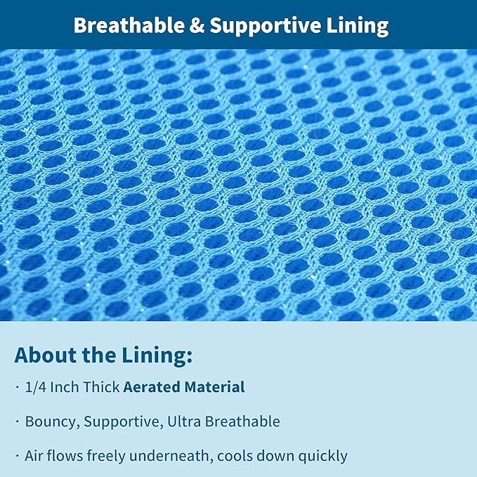 Dog Cooling Mat, No Need to Freeze Or Refrigerate This Cool Pet Pad Cat Mats- Keep Your Pet Cool, Machine Washable. (59" x 39" (XXL), Blue)-PawvioPets