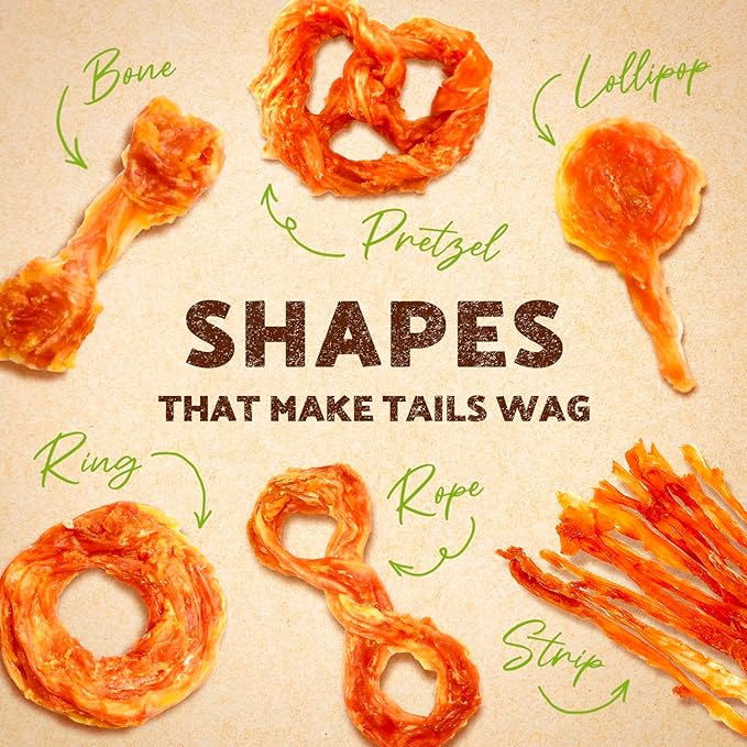 Afreschi Turkey Tendon Variety Pack (M) 10 oz, USA-Sourced Turkey Tendon, All Natural Puppy Chew, Hypoallergenic, Rawhide Alternative-PawvioPets