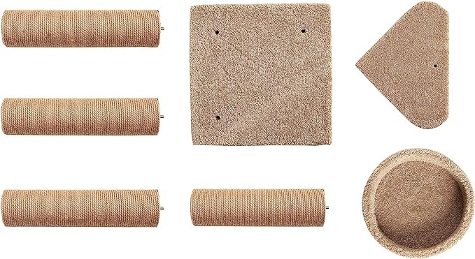 Amazon Basics Cat Tree - Indoor Cat & Kittens Multi-Level Climbing Activity Tower with Scratching Posts, Medium (31.5"H) - Beige-PawvioPets