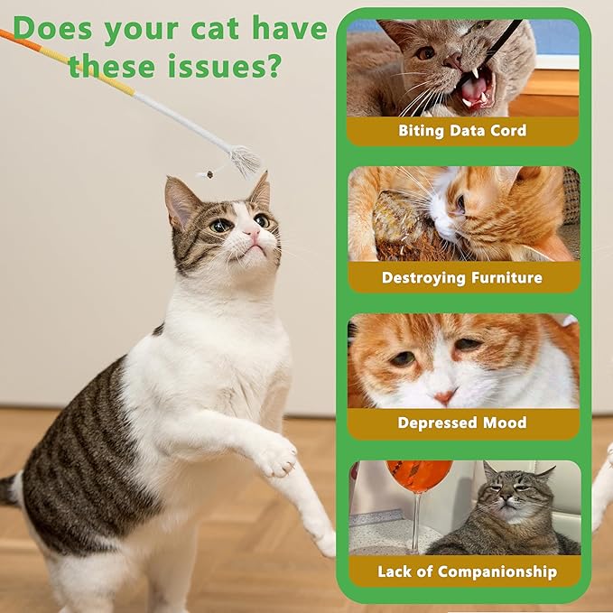 3pcs Safe Cat Rope Toy,Teeth Clean Toy for Cat, Cat Chew Toys for Indoor Cat,Kitten Interactive Toys-PawvioPets