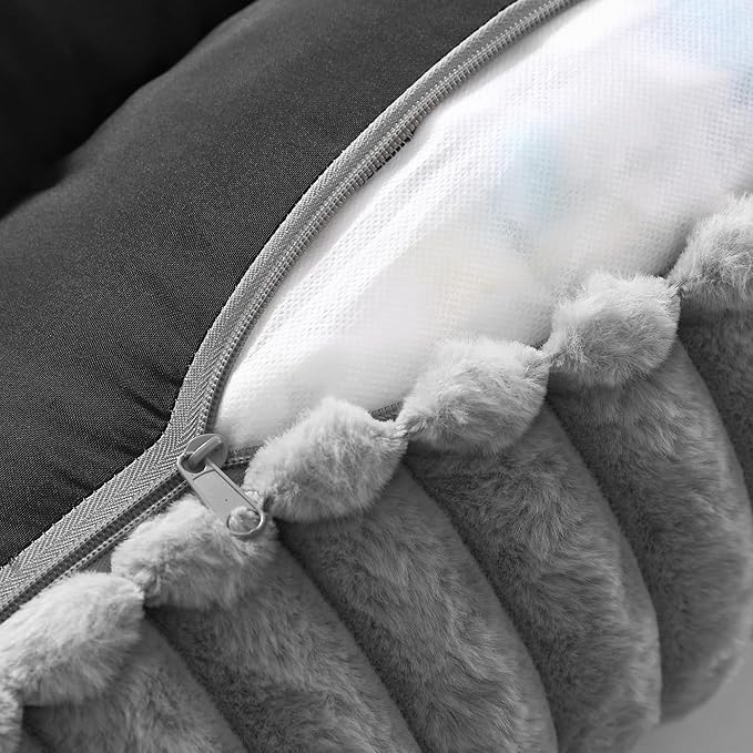 Arlee Saddle Sofa Memory Foam Pet Bed, Comfortable & Washable, Ideal for Dogs and Puppies, Extra Comfort, Couch Design, Crate & Kennel Furniture, Pet Supplies & Essentials, Grey, Medium-PawvioPets