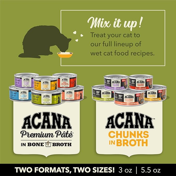 ACANA Premium Pate Kitten Wet Cat Food in Bone Broth Chicken + Tuna Recipe 5.5oz Cans (6 Count)-PawvioPets
