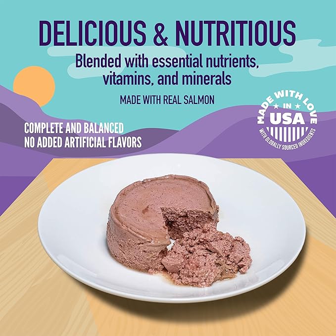 A Strong Heart Canned Wet Cat Food, Salmon Dinner Paté - 5.5 oz Cans (Pack of 24), Made in The USA with Real Salmon-PawvioPets