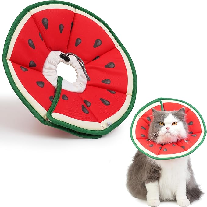 Cat Cone Collar Soft, Waterproof Cat Recovery Collar After Surgery, Adjustable Pet Donut Collar, Safety Elizabethan Collar to Prevent Licking Wounds for Kittens, Pet Cone Alternative-PawvioPets
