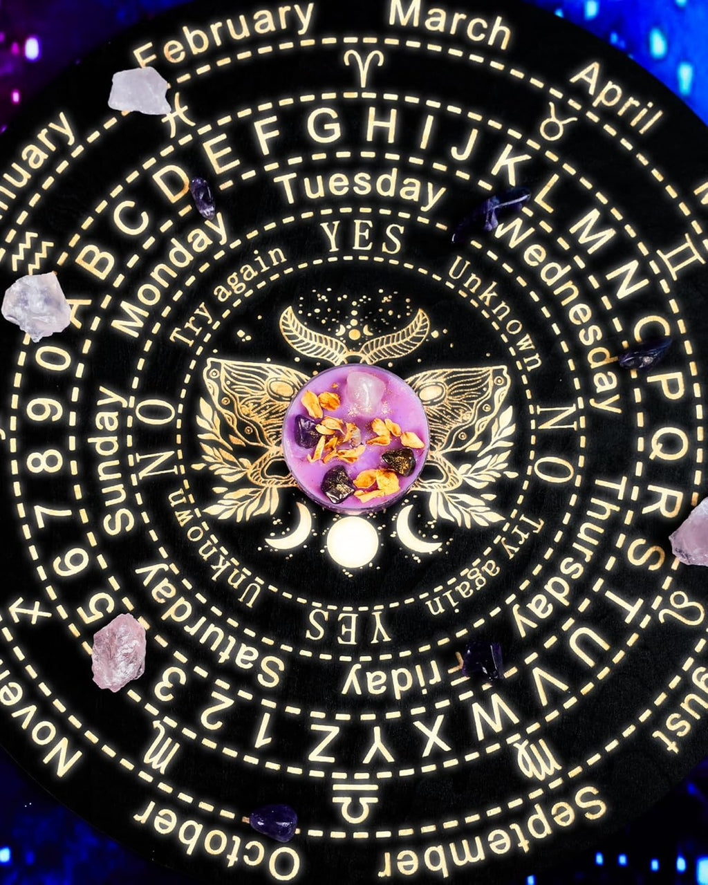 Tealight Soy Candles with Crystals And Herbs, Handmade Energy Candles, Healing Crystal Soy Candles, Aromatherapy Candles. (Purple)