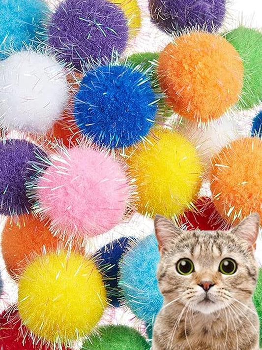50-Pack Soft Cat Toy Balls – Fun Playtime & Exercise for All Cats (1.5 inch, Cat Toys Mega Set)-PawvioPets