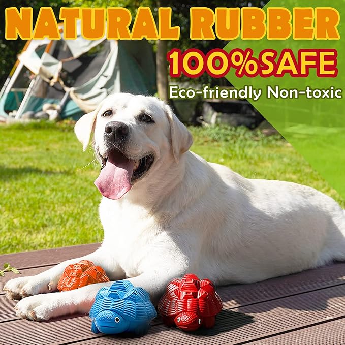 Dog Toys for Aggressive Chewers, Heavy Duty Tough Dog Toy for Large Dogs, Indestructible Squeaky Dog Toys-PawvioPets
