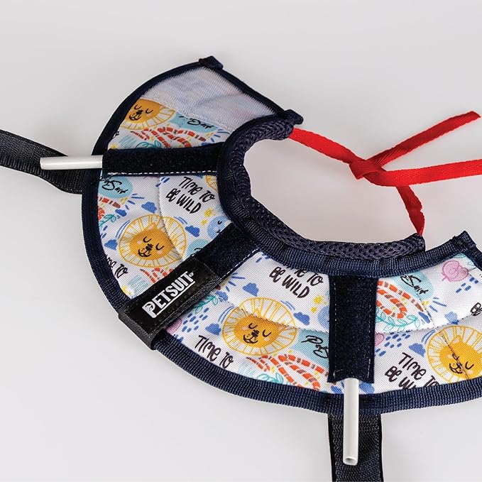 Cat Cone Collar – Colorful Cat Pattern - Lightweight Recovery Cone for Cats, Anti-Lick & Anti-Scratch, Vet Recommended, Elizabethan Collar (Colorful, XXS Long [Neck Girth: 7.5"-10.3"])-PawvioPets