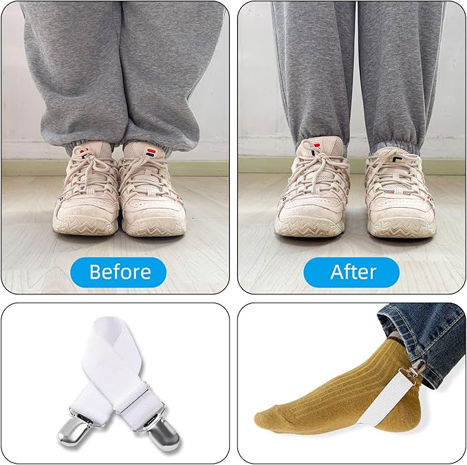 Adjustable Boot Straps Pant Stirrups Clips Boot Clips-PawvioPets