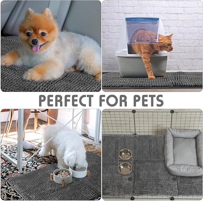 Amylove 4 Pcs Guinea Pig Cage Liner Guinea Pig Bedding Washable Fleece Pee Pads Reusable Small Animals Training Mat Small Animal Sleeping Bed for Bunny Hamster(Dark Gray,47 x 24 Inch)-PawvioPets