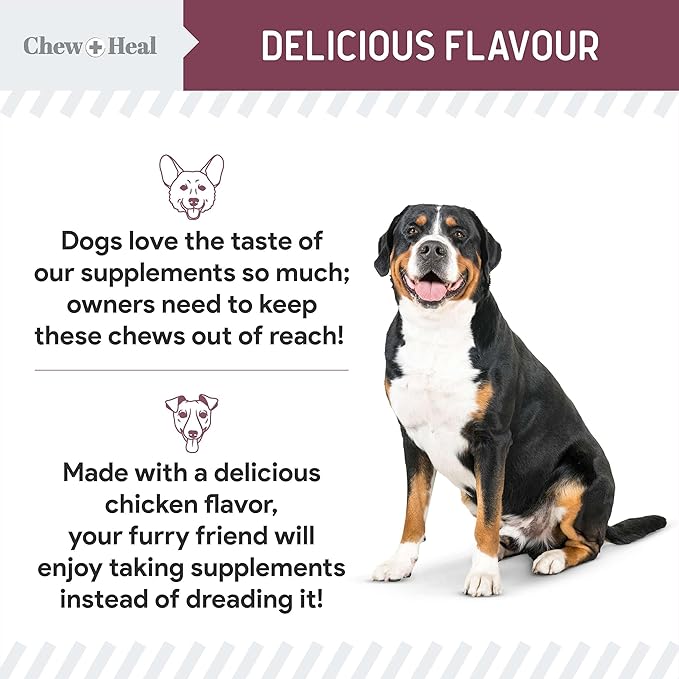 12-in-1 Multivitamin for Senior Dogs - 60 Senior Dog Vitamin and Supplement Soft Chews for Hip and Joint - Advanced Formula with Glucosamine, Omega 3,6,9, Vitamins, Probiotics - Made in The USA-PawvioPets