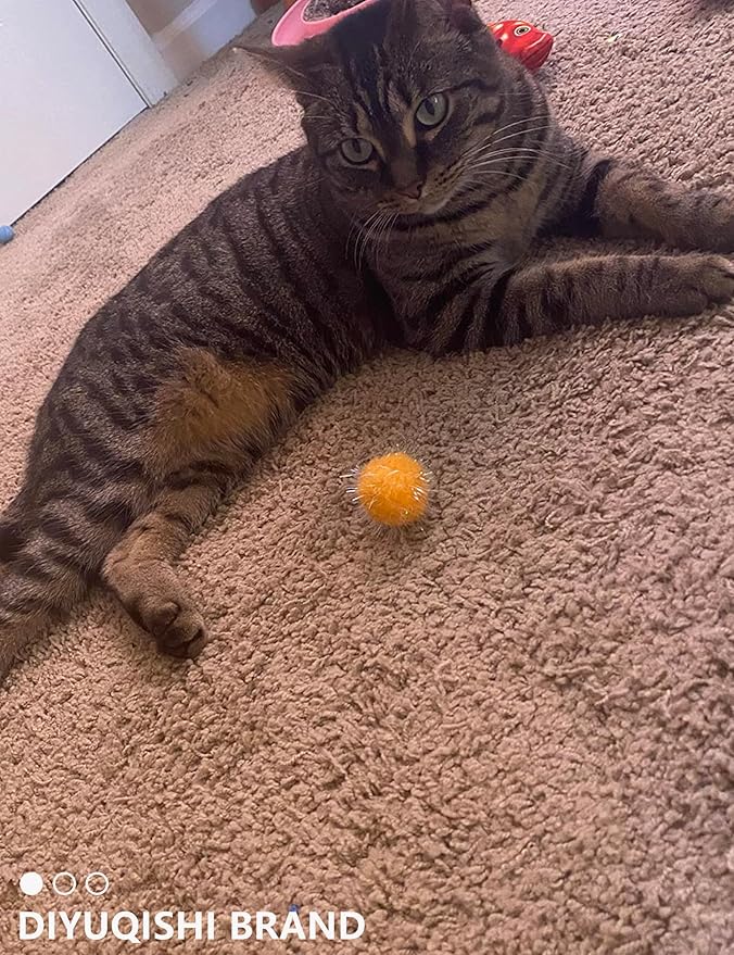 100-Pack Cat Toy Balls – Soft Fuzzy Toys for All Cats to Play and Exercise Indoors (1.5 inch, Cat Toys Pro Collection)-PawvioPets