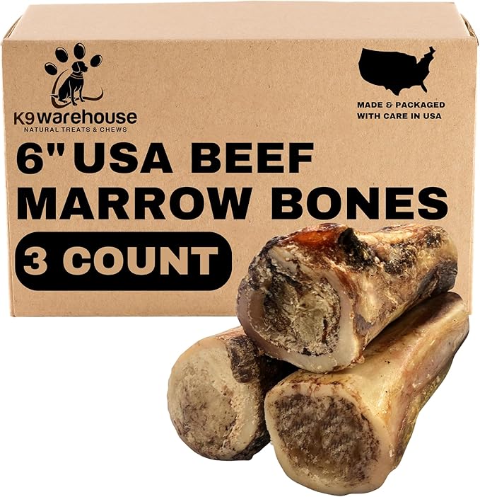 Beef Bone Marrow Dog Treats - Long Lasting Dog Bones for Aggressive Chewers - All-Natural Marrows Treats for Dogs - High-Protein Marrow Bones for Dogs Small, Medium, Large & Extra Large-PawvioPets