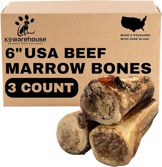 Beef Bone Marrow Dog Treats - Long Lasting Dog Bones for Aggressive Chewers - All-Natural Marrows Treats for Dogs - High-Protein Marrow Bones for Dogs Small, Medium, Large & Extra Large-PawvioPets