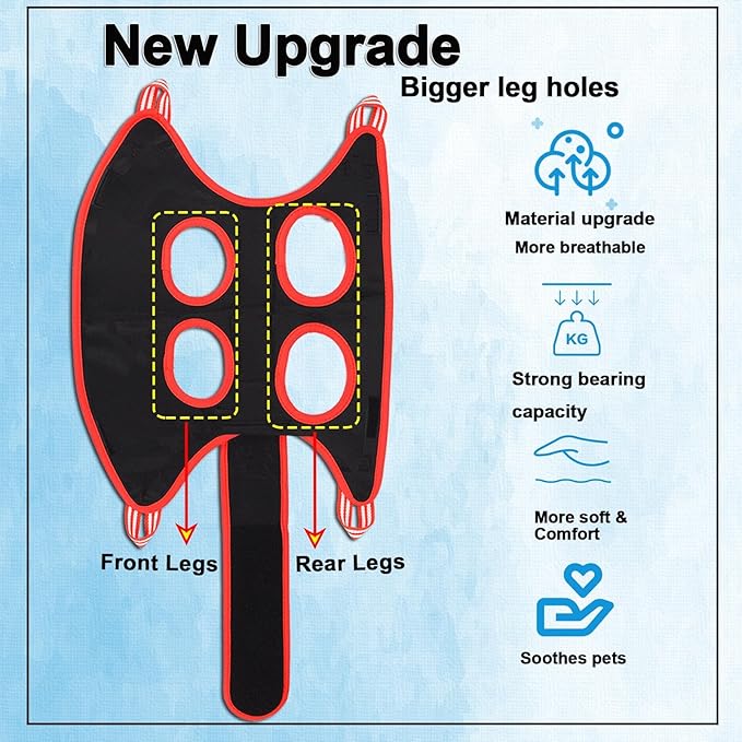 Cat Grooming Hammock Harness for Small Dogs,Pet Hammock Restraint Bag,Dog Grooming Sling for Trimming Nail and Ear/Eye Care(XS Size,6.5")-PawvioPets