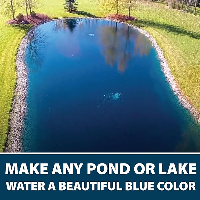 Airmax Pond Dye Packets Natures Blue Colorant for Large Pond & Lake, Beneficial UV Blocking Color Concentrate, Maintain Clean & Clear Water, Fish, Bird & Animal Safe, 4 Soluble Packets-PawvioPets