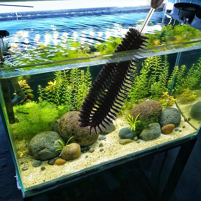 11 in 1 Fish Tank Aquarium Cleaning Brush Kit,Aquarium brushSutiable for Acrylic Fish Tank, and Plastic Fish Tank,Glass Fish Tank,Non Rusting,Fish Tank Cleaning Tools-PawvioPets