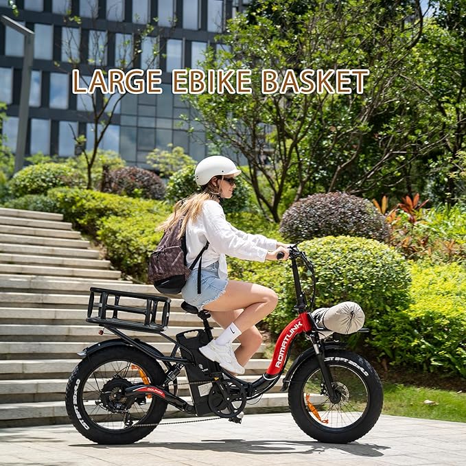 AWQM Large Ebike Basket, Waterproof Metal Electric Bicycle Basket, Quick Assemble Bike Accessories Rear Cargo Rack for Picnic, Pet, Sports-PawvioPets