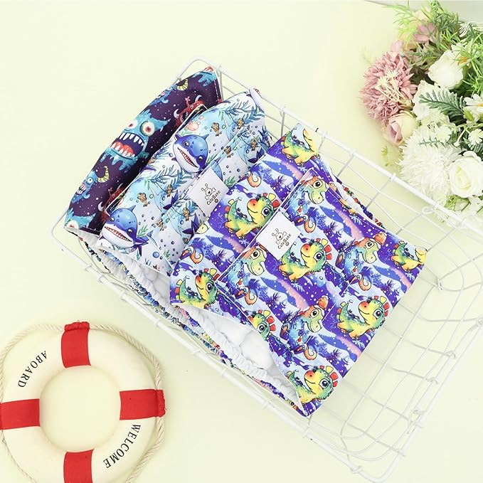 CuteBone Dog Diapers Male Belly Bands 3 Pack for Male Dogs Reusable Puppy Wraps DM65XS-PawvioPets